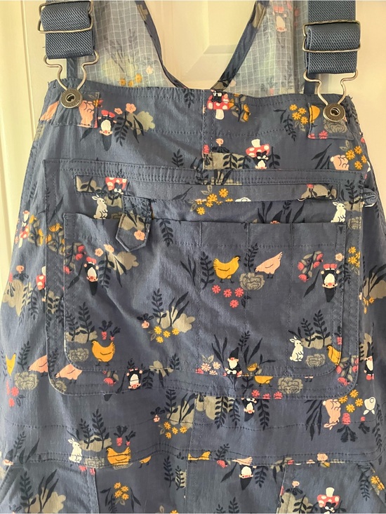 Duluth Trading Co Pants - EUC Duluth Trading Retired Gnome Chicken Short Garden Overalls Shortalls (Large)